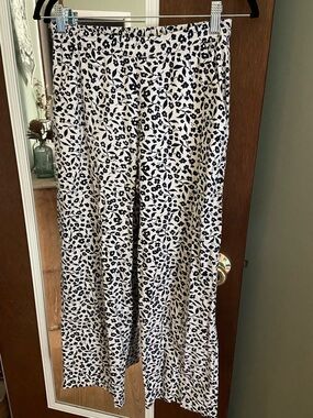Compania Fantastica Black and White Floral Wide Leg Pants